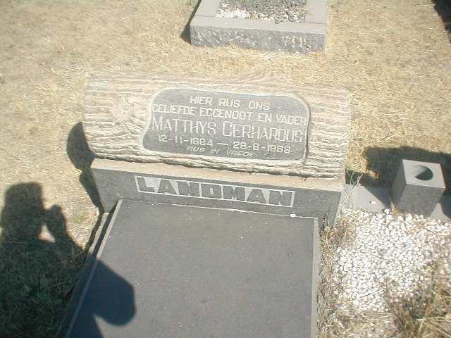 LANDMAN Matthys Gerhardus 1884-1968