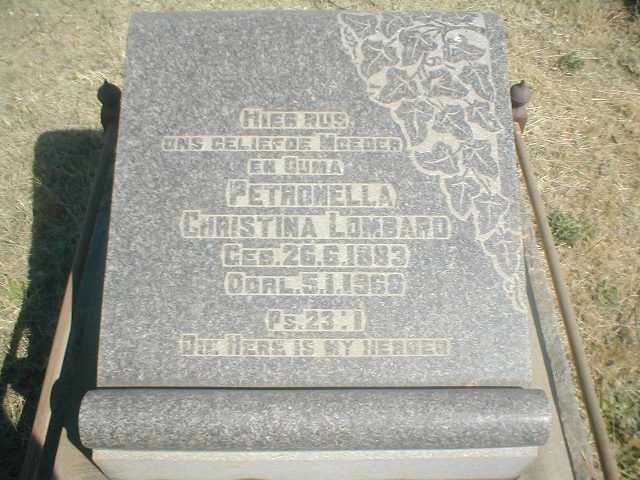 LOMBARD Petronella Christina 1883-1968