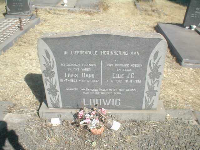 LUDWIG Louis Hans 1903-1967 &amp; Ellie J.C. 1912-1988