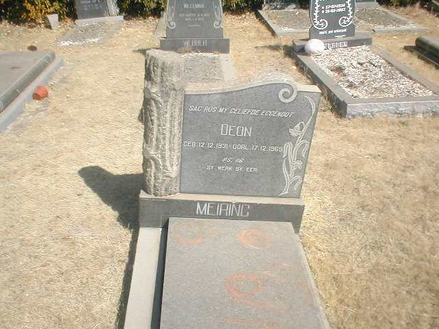 MEIRING Deon 1931-1969