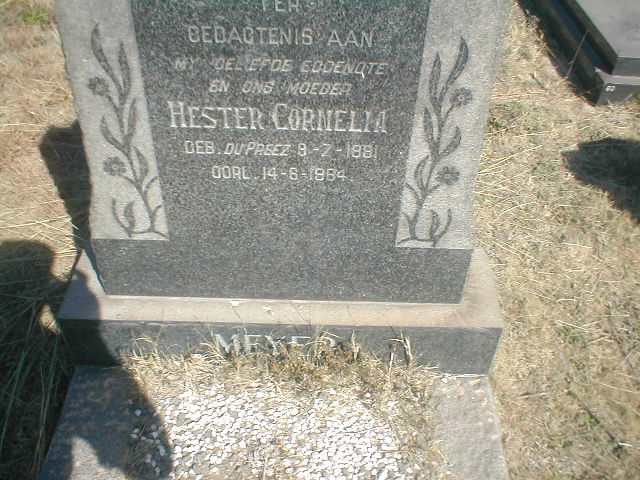 MEYER Hester Cornelia nee DU PREEZ 1881-1964