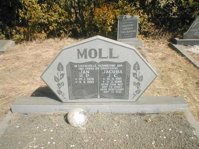 MOLL Jan H. P. 1908-1999 &amp; Jacoba J. C. 1910-1988