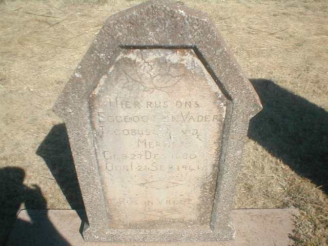 MERWE Jacobus  J.F., v.d. 1880-1941