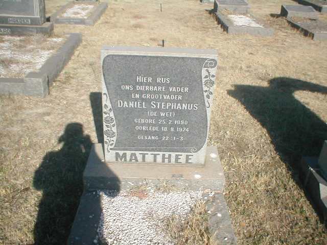 MATTHEE Daniël Stephanus 1890-1974