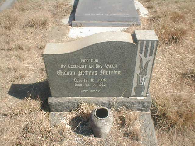 MEIRING Gideon Petrus 1905-1963