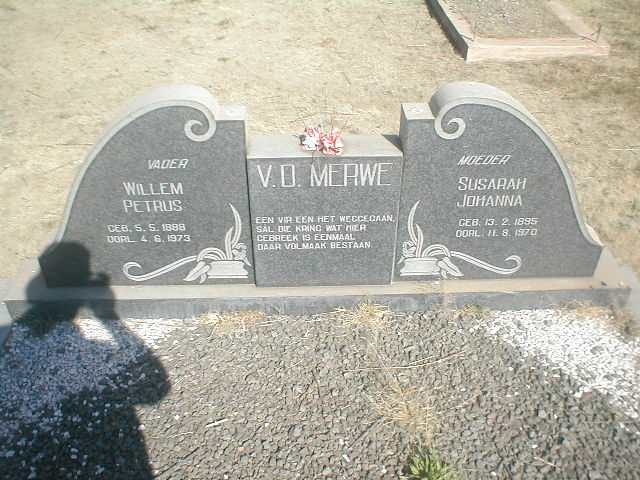 MERWE Willem Petrus, v.d. 1888-1973 &amp; Susanna Johanna 1895-1970