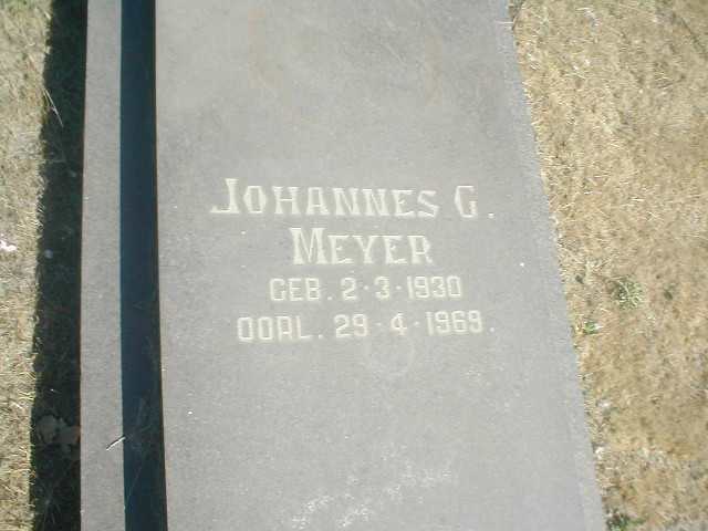 MEYER Johannes G. 1930-1969