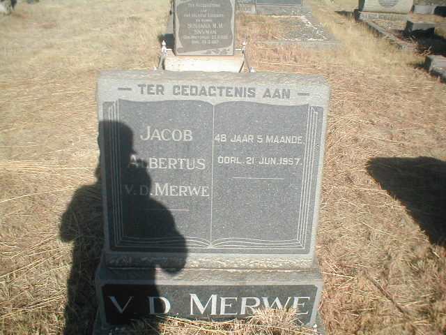MERWE Jacob Albertus, van der  -1957