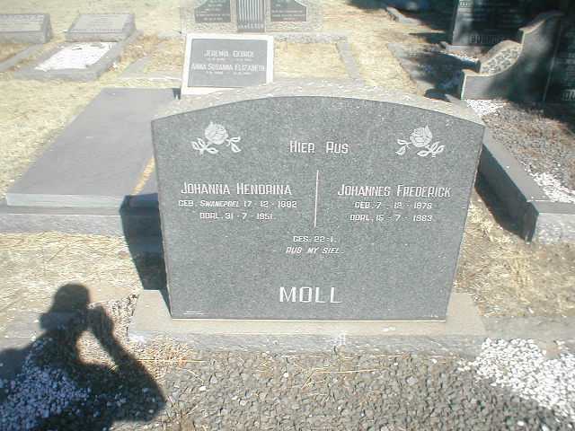 MOLL Johannes Frederick 1879-1963 &amp; Johanna Hendrina 1882-1951