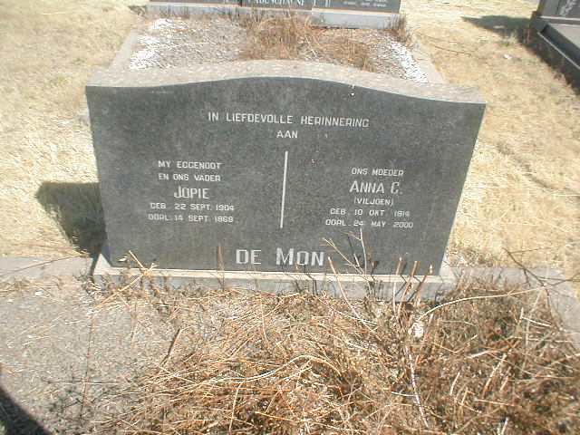 MON Jopie, de 1904-1968 &amp; Anna C. VILJOEN 1914-2000