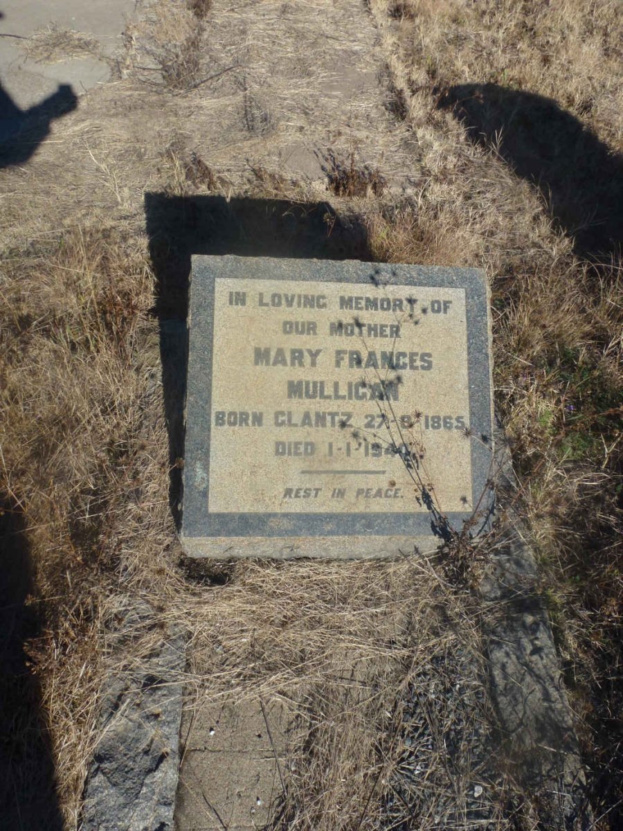 MULLIGAN Mary Frances nee GLANTZ 1865-1940 
