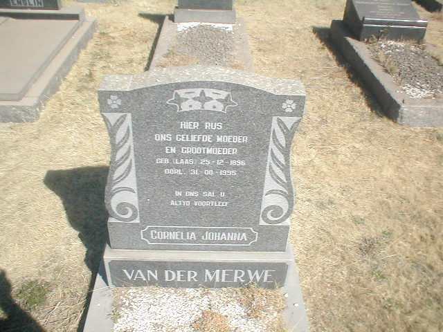 MERWE Cornelia Johanna, van der nee LAAS 1896-1995