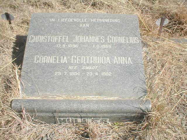 MULLER Christoffel Johannes Cornelius 1896-1959 &amp; Cornelia Gertruida Anna SWART 1904-1982
