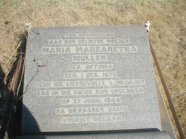 MULLER Maria Margaretha geb. BOTHMA 1875-1944