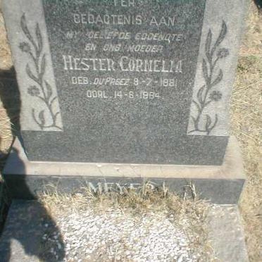 MEYER Hester Cornelia nee DU PREEZ 1881-1964