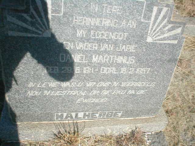 MALHERBE Daniel Marthinus -1957