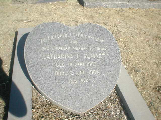 MARÉ Catharina E.M. 1903-1984