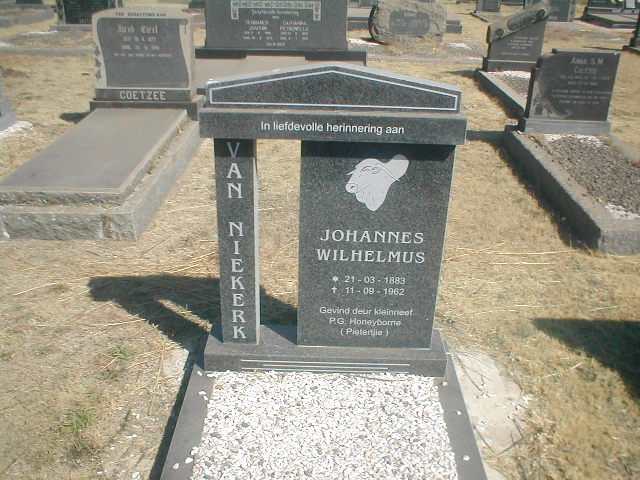 NIEKERK Johannes Wilhelmus, van 1883-1962