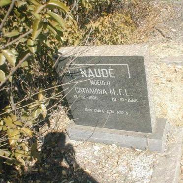 NAUDE Catharina M.F.L. 1906-1968