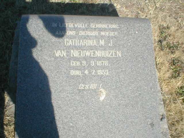 NIEUWENHUIZEN Catharina M.J., van 1878-1953