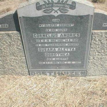 OOSTHUIZEN Cornelius Andries 1893-1959 &amp; Susara Aletta Dorothea ALBERTS 1893-1963