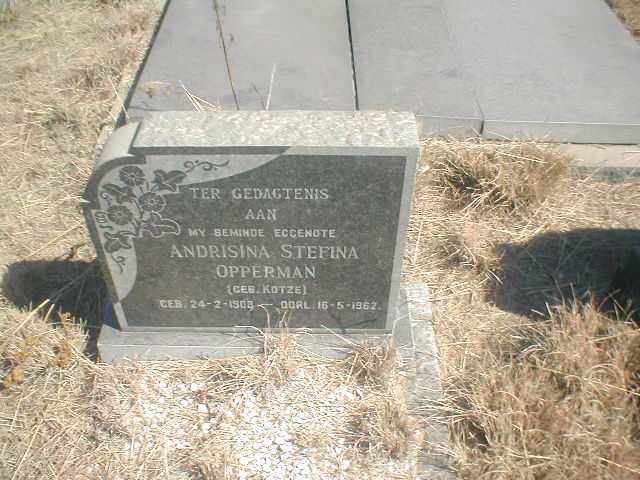 OPPERMAN Andrisina Stefina geb. KOTZE 1908-1962