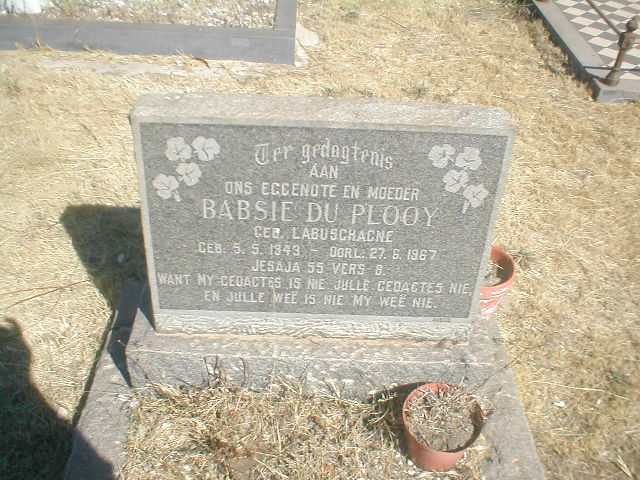 PLOOY Babsie, du nee LABUSCHAGNE 1943-1967