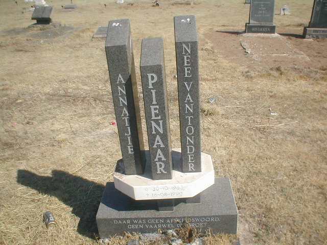 PIENAAR Annatjie nee VAN TONDER 1963-1990