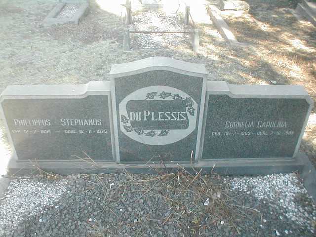 PLESSIS Phillippus Stephanus, du 1894-1975 &amp; Cornelia Carolina 1903-1983