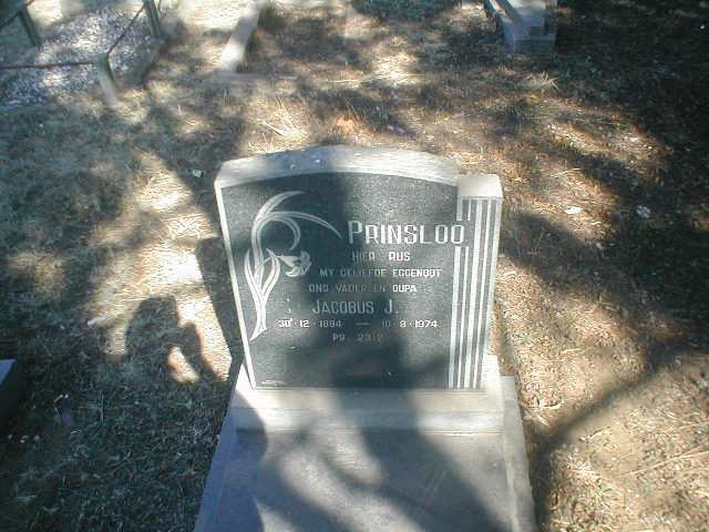 PRINSLOO Jacobus J. 1894-1974