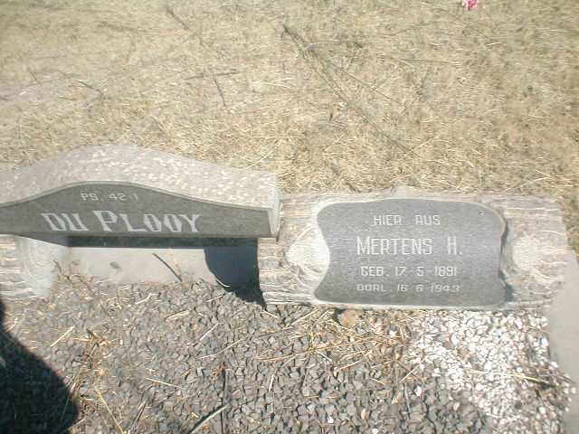 PLOOY Mertens H, du 1891-1943