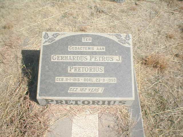 PRETORIUS Gerhardus Petrus J. 1915-1959