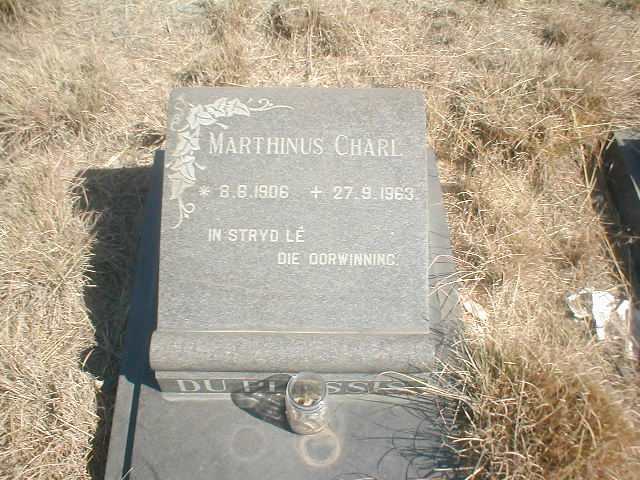 PLESSIS Marthinus Charl, du 1906-1963
