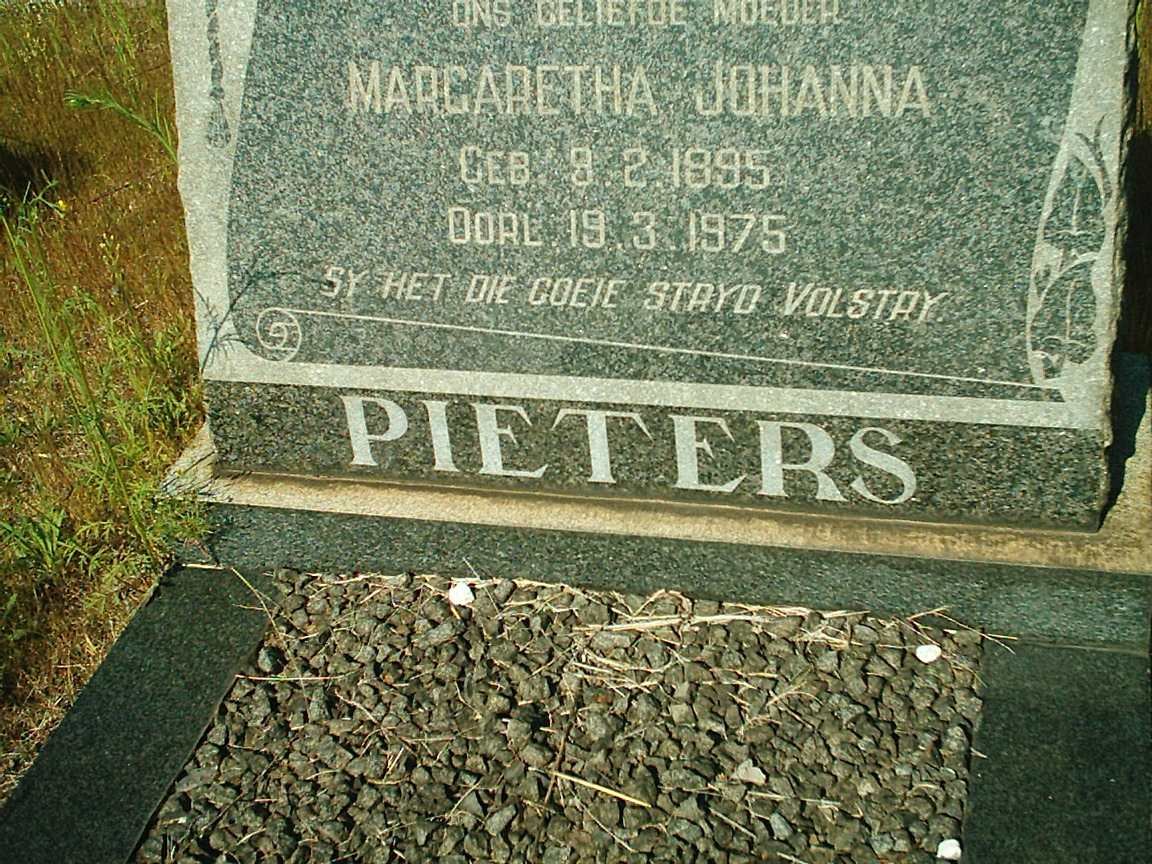 PIETERS Margaretha Johanna 1895-1975