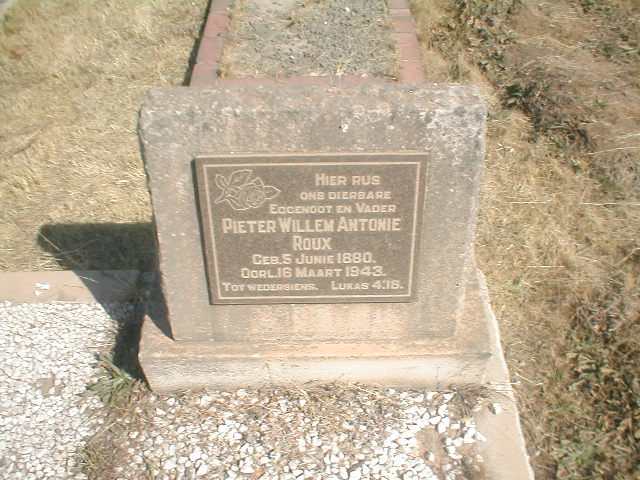 ROUX Pieter Willem Antonie 1880-1943