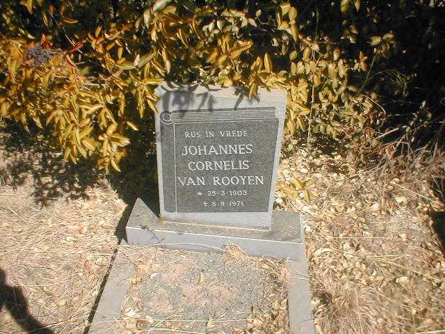 ROOYEN Johannes Cornelis, van 1903-1971