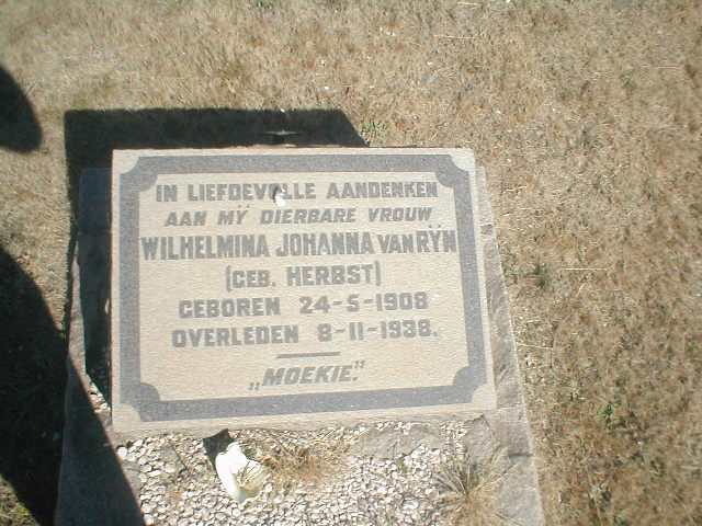 RYN Wilhelmina Johanna, van nee HERBST 1908-1938