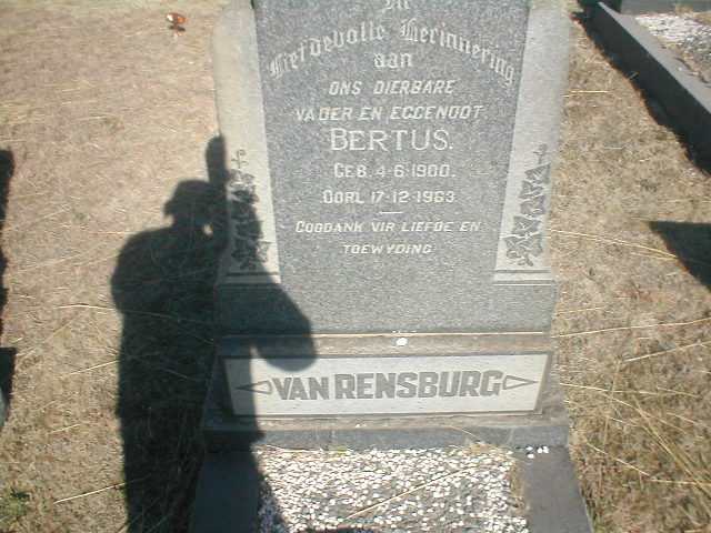 RENSBURG Bertus, van 1900-1963