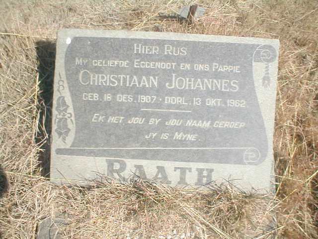RAATH Christiaan Johannes 1907-1962