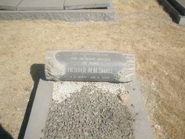 SMALL Hester M. M. 1893-1990