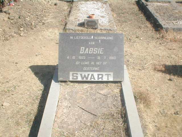 SWART Babsie 1923-1980