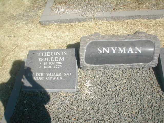 SNYMAN Theunis Willem 1906-1970