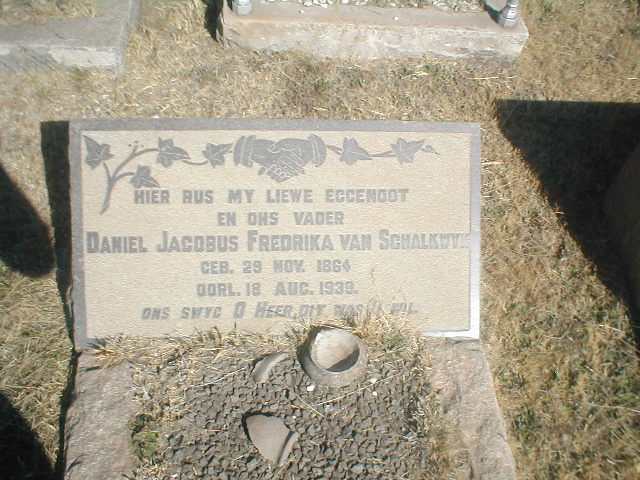 SCHALKWYK Daniel Jacobus Frederika, van 1864-1939