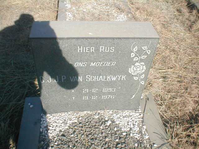 SCHALKWYK C.J.J.P., van 1893-1976