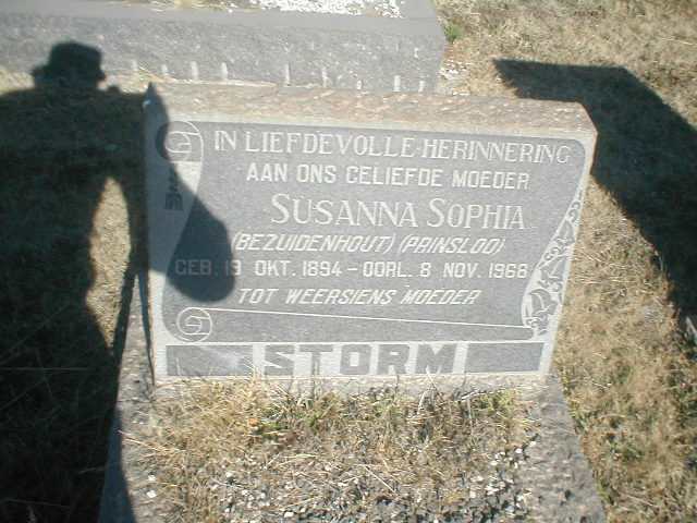 STORM Susanna Sophia, voorheen BEZUIDENHOUT, geb. PRINSLOO 1894-1968