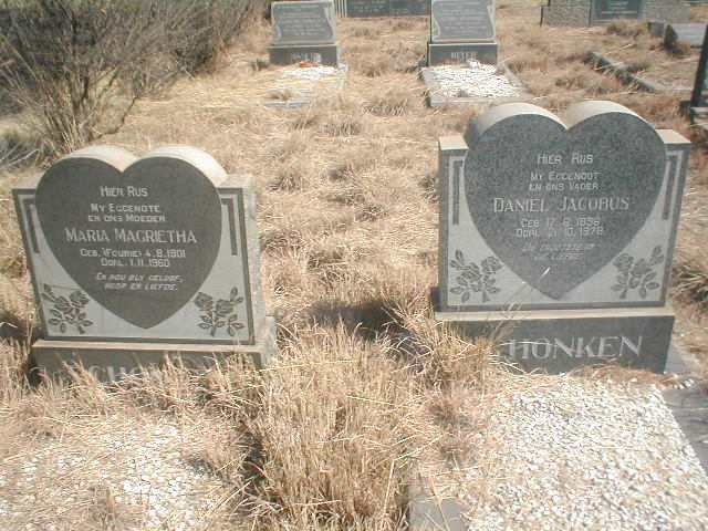 SCHONKEN  Daniel Jacobus 1896-1978 &amp; Maria Magrietha FOURIE 1901-1960