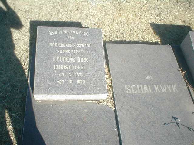 SCHALKWYK Lourens Dirk Christoffel, van 1937-1970