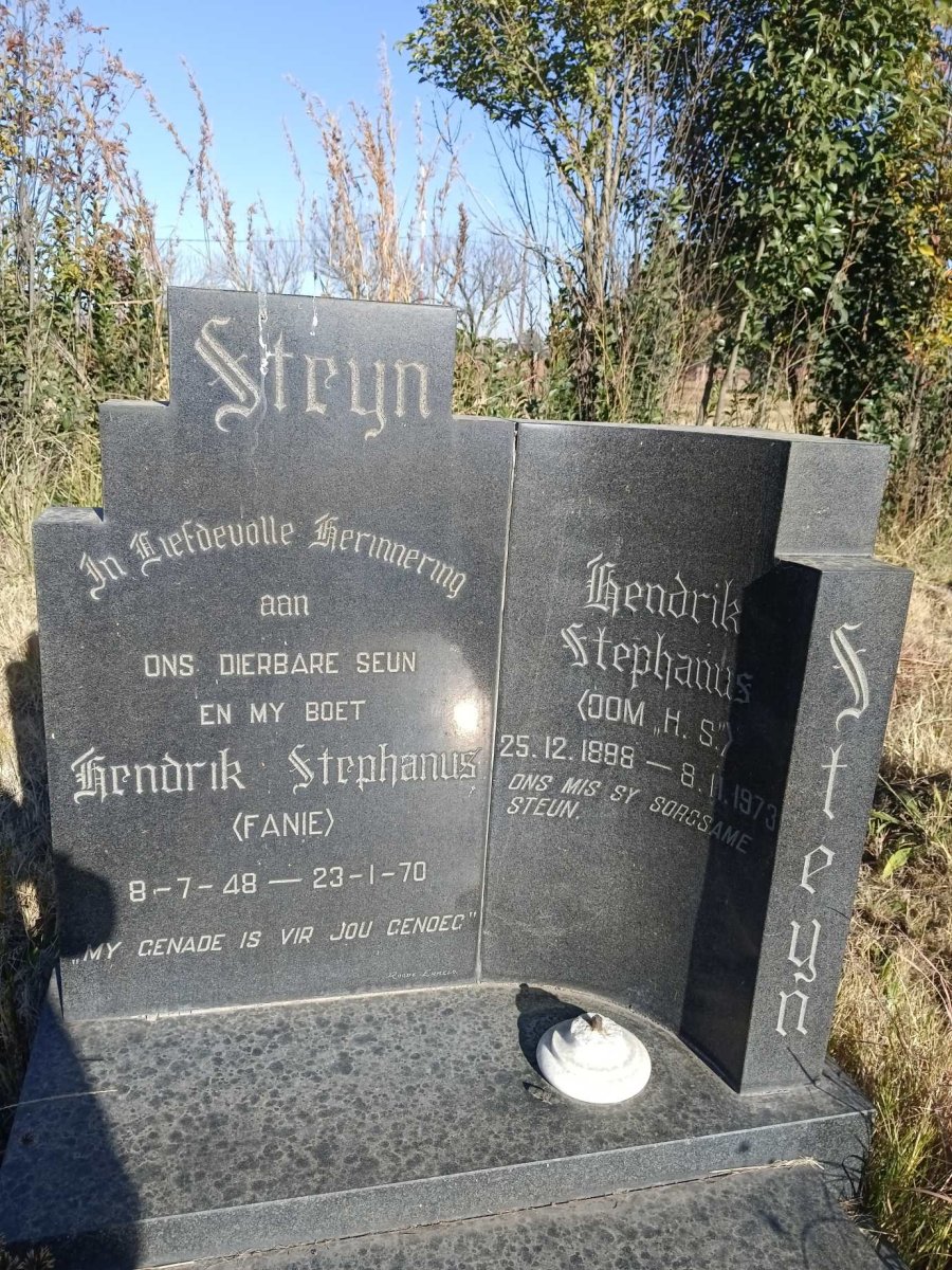 STEYN Hendrik Stephanus 1888-1973 :: STEYN Hendrik Stephanus 1948-1970