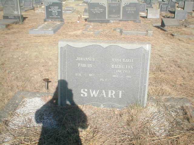 SWART Johannes Paulus 1878-1957 &amp; Anna Maria Magdalena VAN ZYL 1887-1961