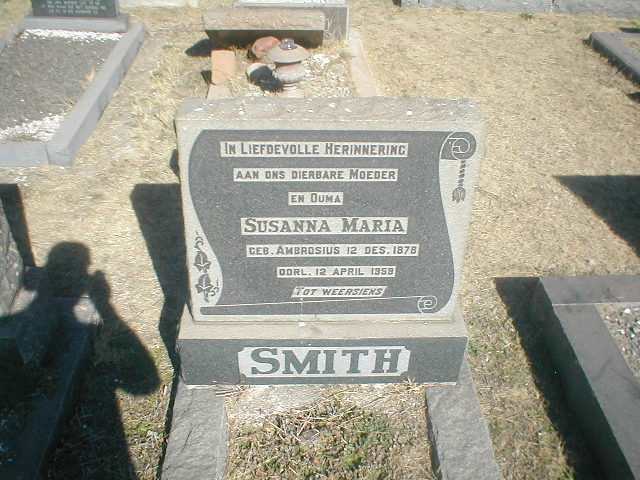 SMITH Susanna Maria 1878-1959